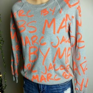 MARC BY MARC JACOBS orange graffiti sweatshirt